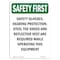 Signmission OSHA Sign, Glasses Hearing Protection, 10in X 7in Aluminum, 7" W, 10" H, Portrait OS-SF-A-710-V-11341 - alternate 1